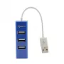 Sbox H-204 USB 4 Portu USB HUB Zilganzilā krāsā