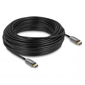 DELOCK aktīvais optiskais DisplayPort 2.1 kabelis 8K 60Hz 40Gbps 30 m