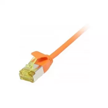 komutācijas kabelis RJ45, CAT6A 500Mhz, 0,25m, oranžs, U/FTP, plānprofila apaļš d=3,8mm, TPE/LSZH(Superflex), AWG32, ar Cat.7 neapstrādātu kabeli, Synergy 21 (S217361V3)