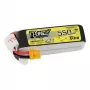 Baterija Tattu R-Line 550mAh 14.8V 95C 4S1P — LiPo komplekts RC modeļiem