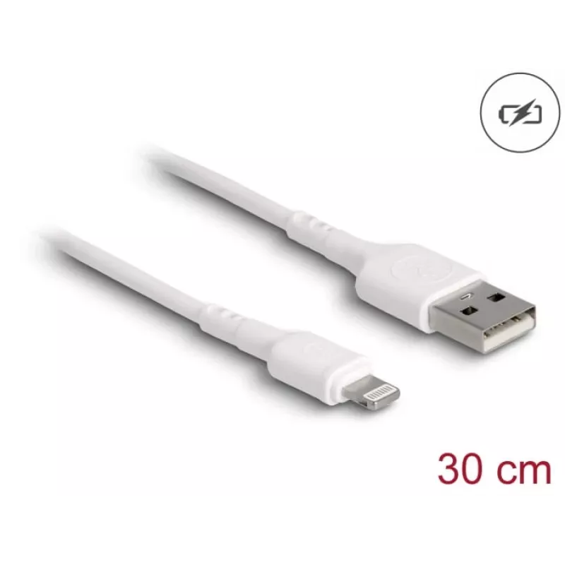 USB uzlādes kabelis DeLOCK 87866 iPhone, iPad, iPod ierīcēm 30 cm