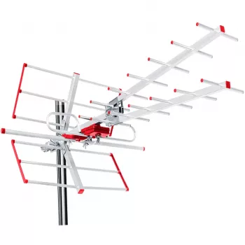 Maclean TV Sytems MCTV-855A Full HD standarta virszemes televīzijas āra virziena antena DVB-T/T2 H.265 HEVC