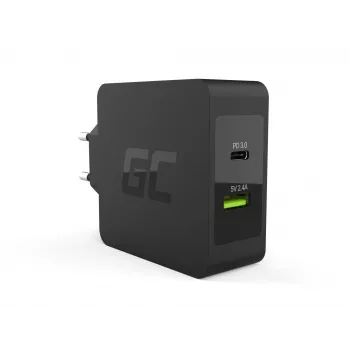 Green Cell CHAR10 mobilās ierīces lādētājs Melns Iekštelpām