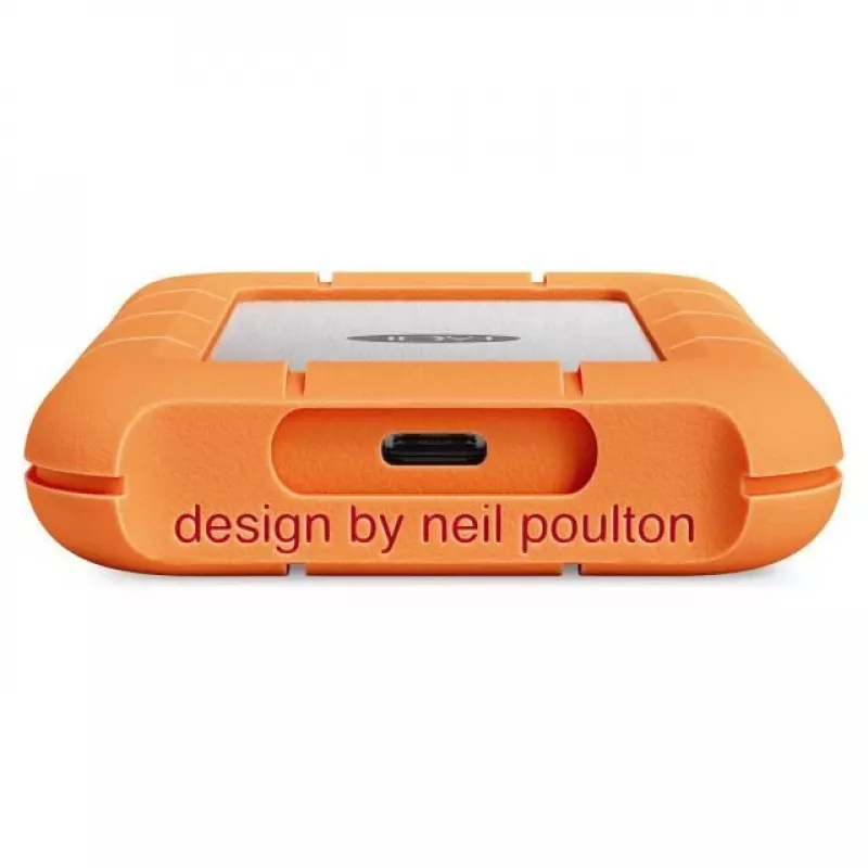 Ārējais cietais disks LaCie STND1000400 1TB USB Type-C 3.2 Gen 1 pelēks oranžs