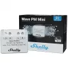Viedais slēdzis Shelly Qubino Wave PM Mini pelēks, bezvadu, 110–240 V, 16 A, 24–30 V līdzstrāva, 868,4 MHz