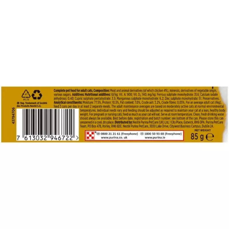 Purina Nestle Gourmet Gold - lasis un vista - mitra kaķu barība - 85 g