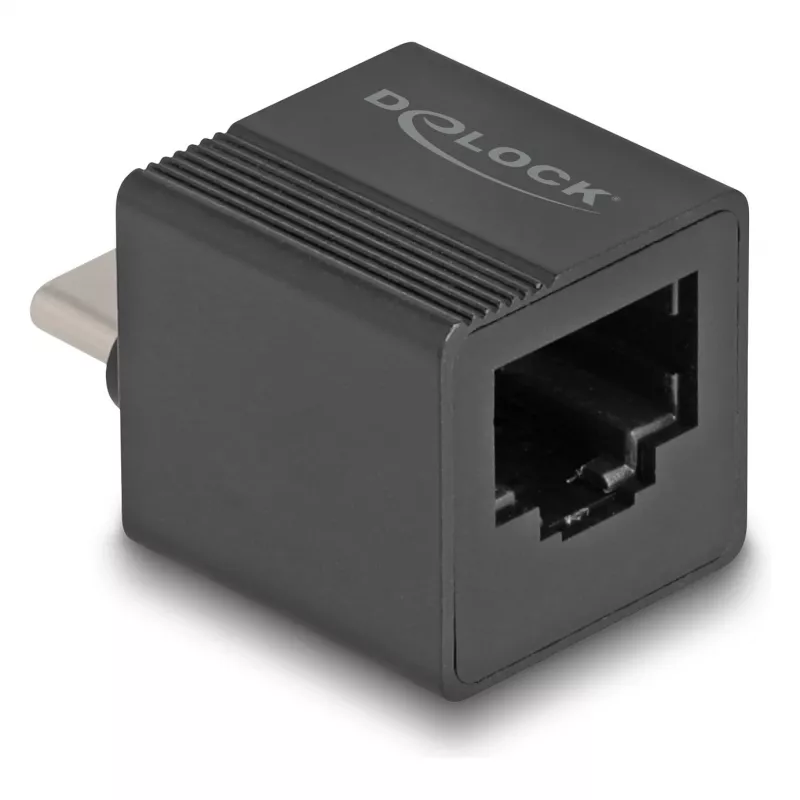 DeLOCK USB Type-C adapteris uz Gigabit LAN mini melns