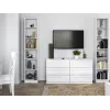 top e shop W40 PAFOS BIA vitrīnas skapis — balta skaidu plātne, 290×400×2000 mm