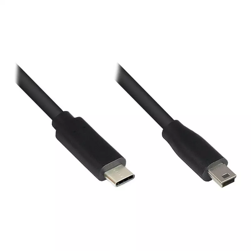 Good Connections USB2.0 kabelis C-Mini B5pol. melns 0,15m