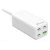 MediaRange MRMA124 mobilās ierīces lādētājs 100W AC, 3x USB-C, 100–240V ieeja, 1,5 m kabelis, Balts