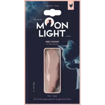 Slapjā kaķu barība MOONLIGHT Dinner vistas fileja 22 g paciņa, pieaugušiem kaķiem, hipoalerģisks kārums, 65% mitruma, 23,5% olbaltumvielu