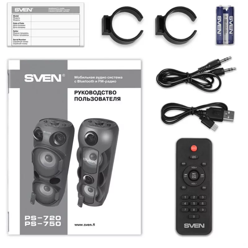 SVEN PS-720 80W skaļrunis BT melns