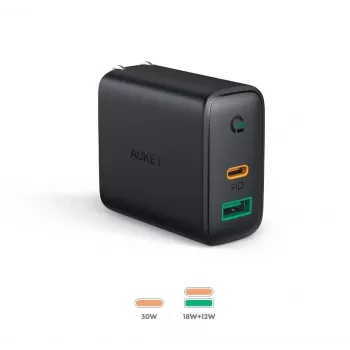 sienas Charger 2xUSB Jauda Delivery (1xUSB A+1xUSB C) 5.4A 30W Dynamic Detect PA-D1