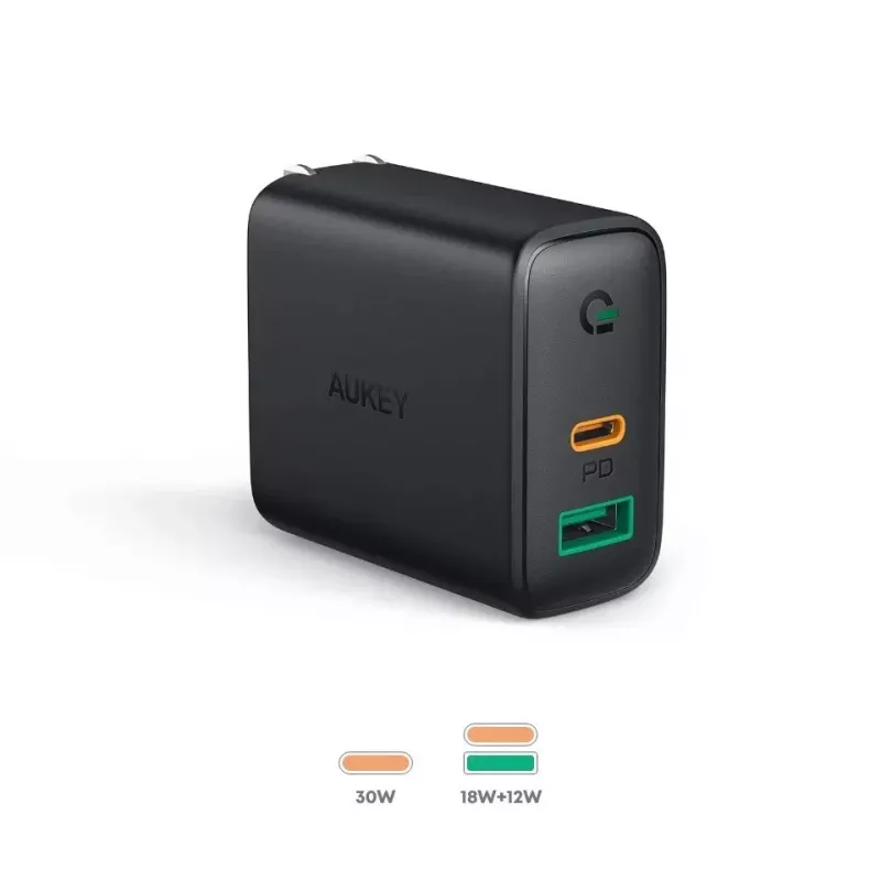 sienas Charger 2xUSB Jauda Delivery (1xUSB A+1xUSB C) 5.4A 30W Dynamic Detect PA-D1
