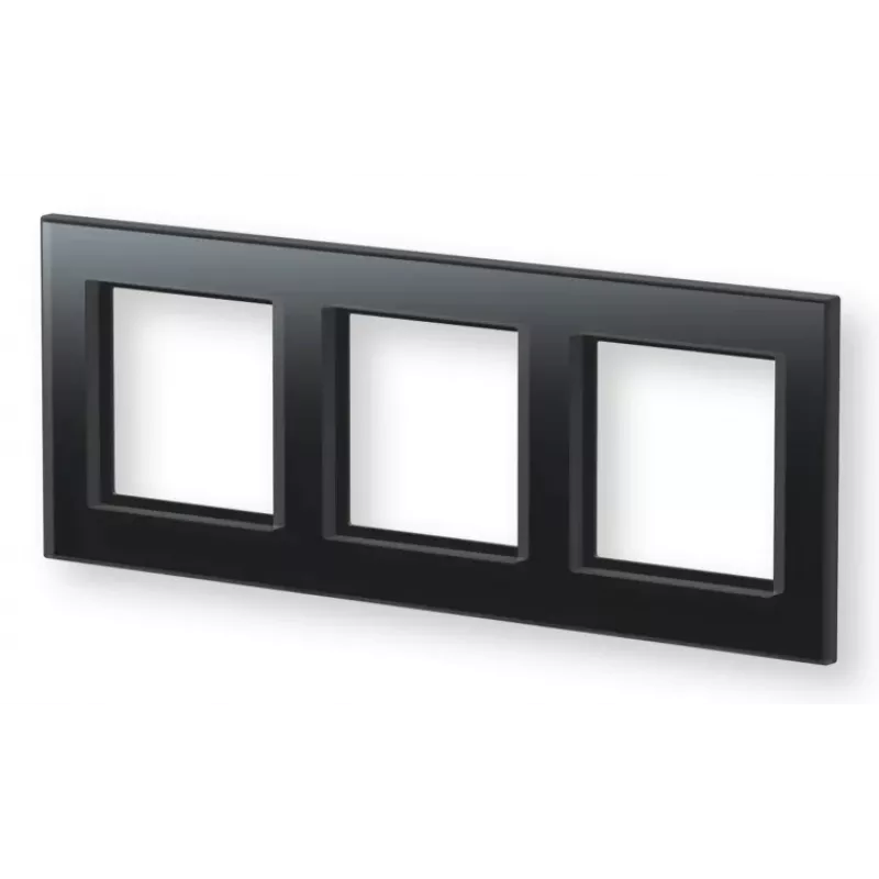 eQ-3 Homematic IP 162150A1 stikla rāmis, 3 vietu, melns