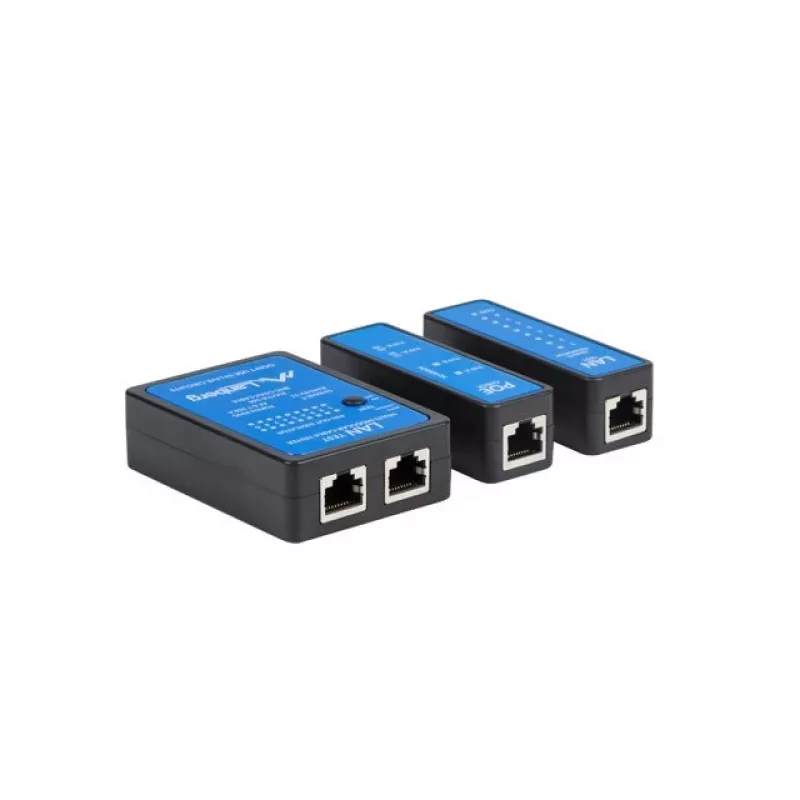 Tīkla kabeļu testeris Lanberg NT-0404 PoE testeris melns zils