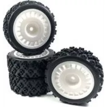 Absima 1 10 Rally Block Complete Wheels Melns 4 gab. (2510062)