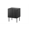 Nakts skapīšu komplekts 2 gab. Cama Meble ISLA 44,5×40×59 cm melns matēts MDF/skaidu plātne