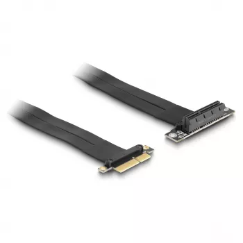 DeLOCK paaugstināšanas karte PCI Express x4 vīrišķais savienotājs uz x4 slotu 90° leņķī ar kabeli 30 cm