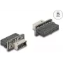 DeLOCK 67238 kabeļa dzimuma pārveidotājs 20 kontaktu USB USB Type-E Melns Nerūsējošais tērauds
