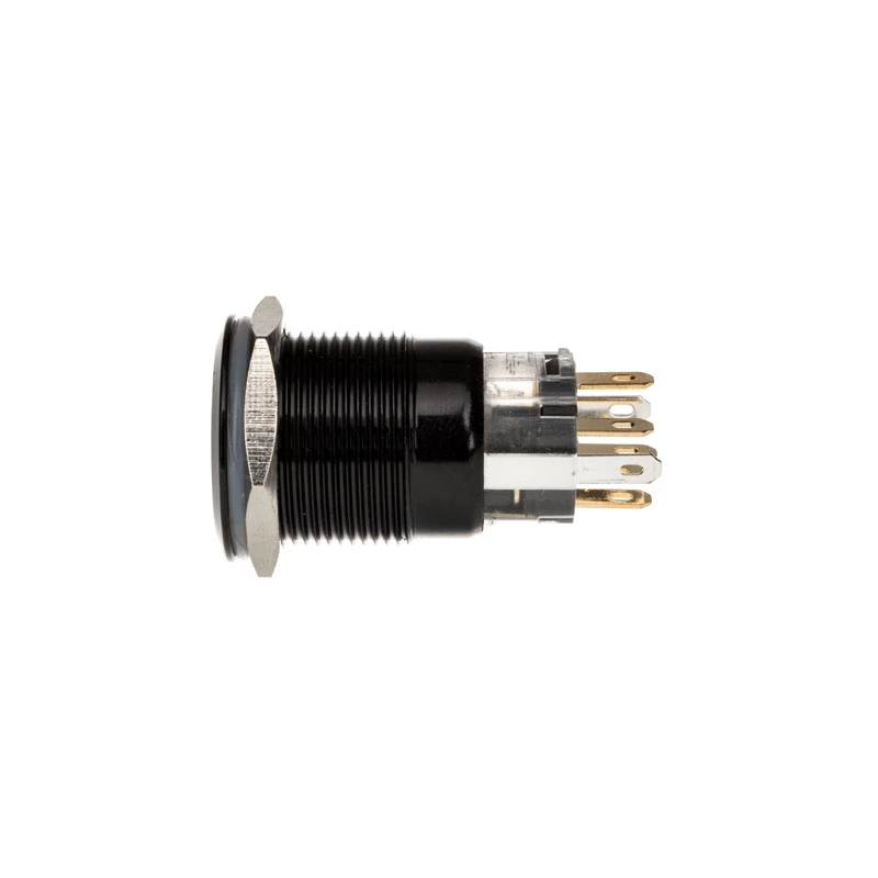 DimasTech Vandalizācijas izturīgs slēdzis/poga 19mm Melnsline Dot RGB PD218