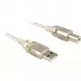 USB kabelis DeLOCK 0,5 m A-B pelēks 82057