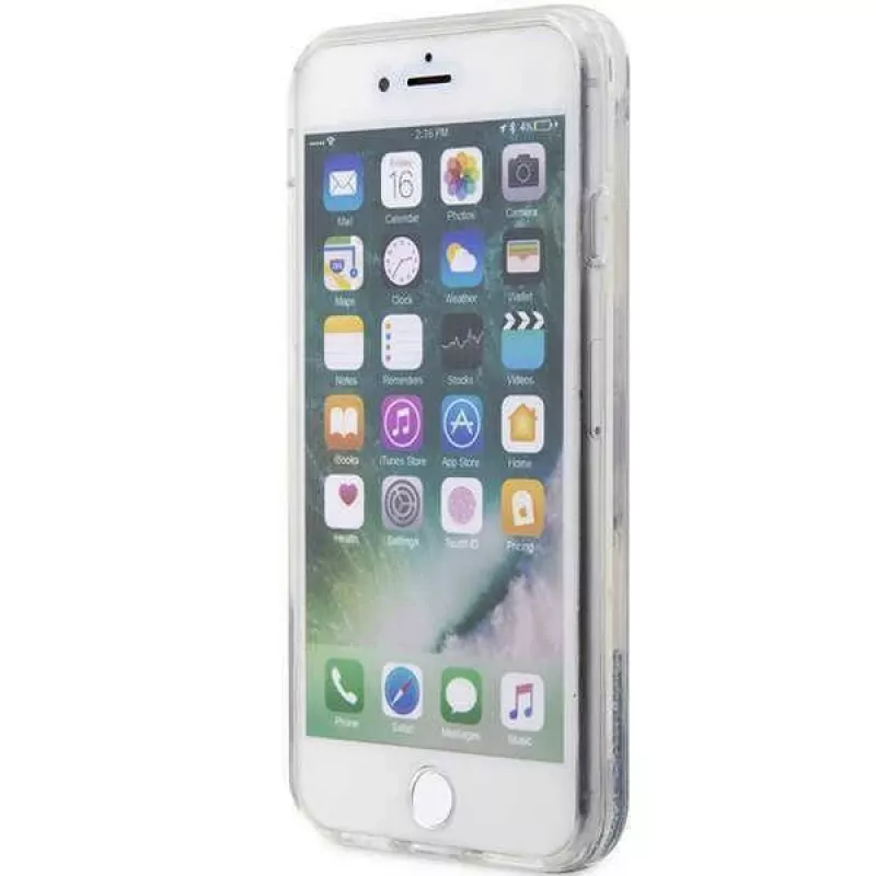 Karl Lagerfeld | Oriģinālais maciņš IPHONE SE 2022/SE 2020/7/8 Karl Lagerfeld Cietais maciņš ar Glitter Choupette galviņu (KLHCI8LNCHCS)