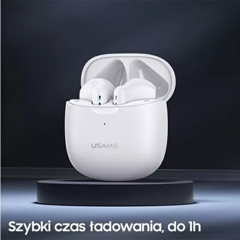 Bluetooth Headphones Usams TW S 5.0 IA Series balta