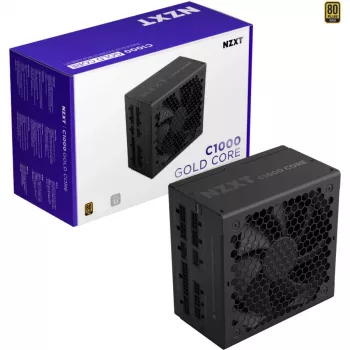 C1000 GOLD CORE, PC barošanas bloks melns, 1x 12-pin augstas jaudas GPU, 3x PCIe, kabeļu pārvaldība, 1000 vati