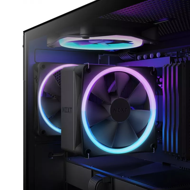 NZXT T120 RGB Procesora gaisa dzesētājs 12 cm Melns 1 gab.