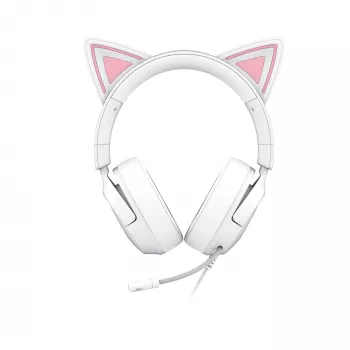 Austiņas Razer Kraken Kitty V3 X — spēļu austiņas ar RGB apgaismojumu, vieglu dizainu, iebūvētu mikrofonu