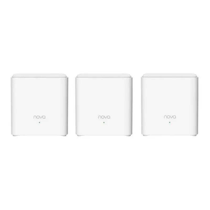 Mesh Wi‑Fi sistēma TENDA EX3-3, 3-gabalu komplekts, divjoslu 2.4/5 GHz, Wi‑Fi 6, līdz 1201+300 Mbit/s, 2 iekšējās antenas, WPA3