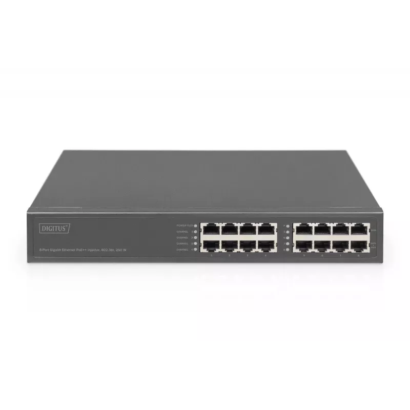 Digitus 8 portu Gigabit Ethernet PoE injektors, 802.3bt, 250 W