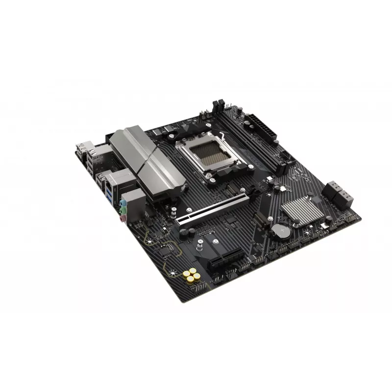Mātesplate Sapphire B650M-E (AMD B650) micro ATX, Socket AM5, DDR5, 2x DIMM, 96GB, 2x M.2 (PCIe5/4), 4x SATA III, 2.5Gb LAN