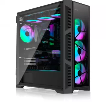 PONOS Ultra, Midi Tower, dators, melns, ATX, EATX, micro ATX, Mini-ITX, SPCC, korpuss