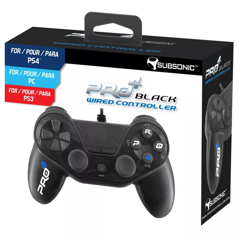 Vadu spēļu kontrolieris SUBSONIC SA5417 priekš PS4, melns