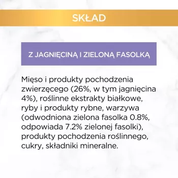 GOURMET GOLD - Sāļā kūka ar jēru un zaļajām pupiņām 85g