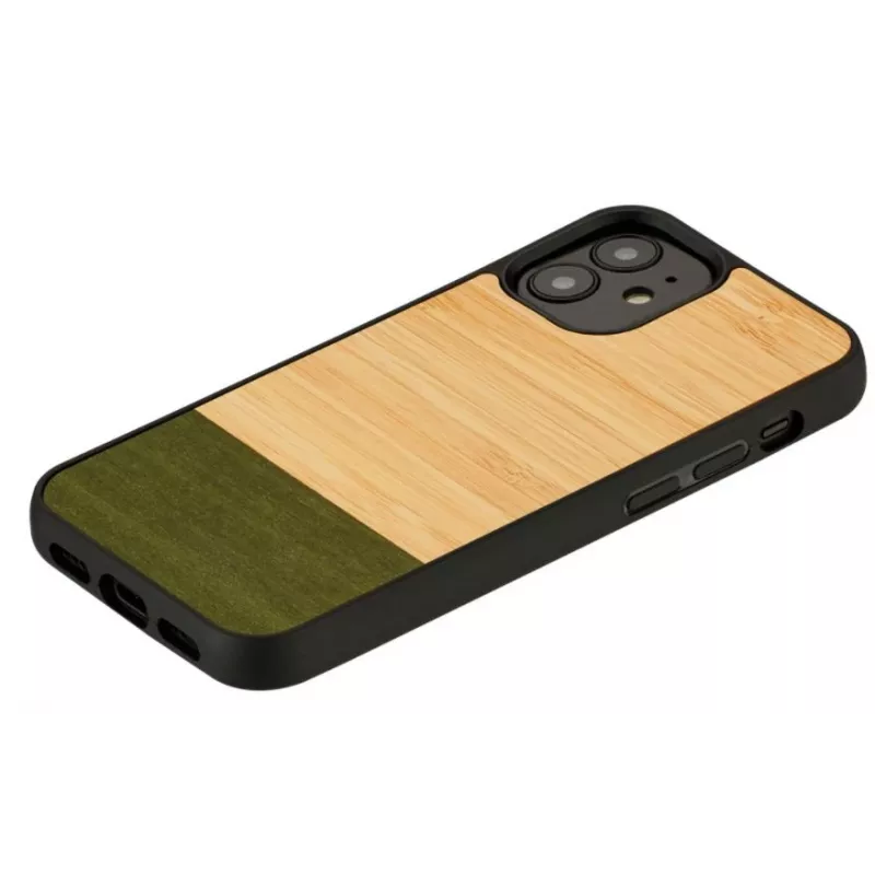 Telefona maciņš man and wood iPhone 12 mini — Bamboo Forest Melns