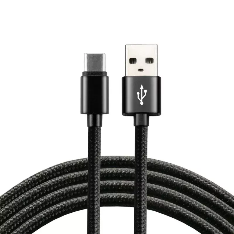 everActive USB-C kabelis 1 m - melns, pīts, ātrā uzlāde, 3A - CBB-1CB