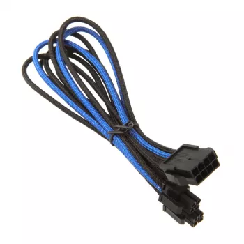 Silverstone EPS 8-Pin uz EPS/ATX 4+4-Pin kabelis, 300 mm - melns/ (SST-PP07-EPS8BA)