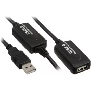 USB kabelis Kindermann 5771000110 USB 2.0 10 m melns