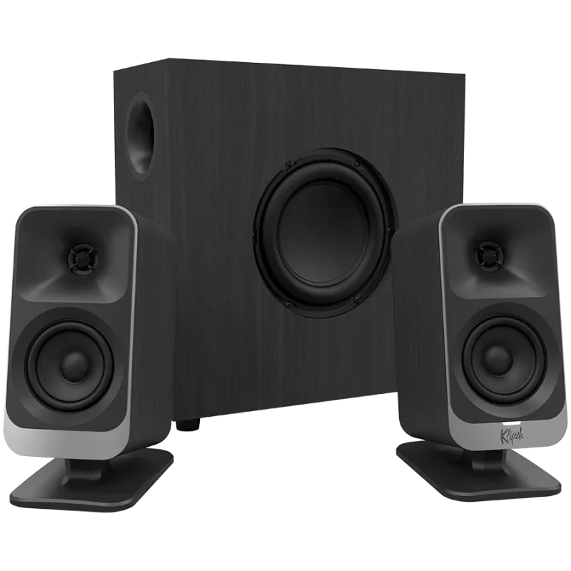 Skaļruņi KLIPSCH ProMedia Lumina Melns — galda multivides skaļruņu sistēma
