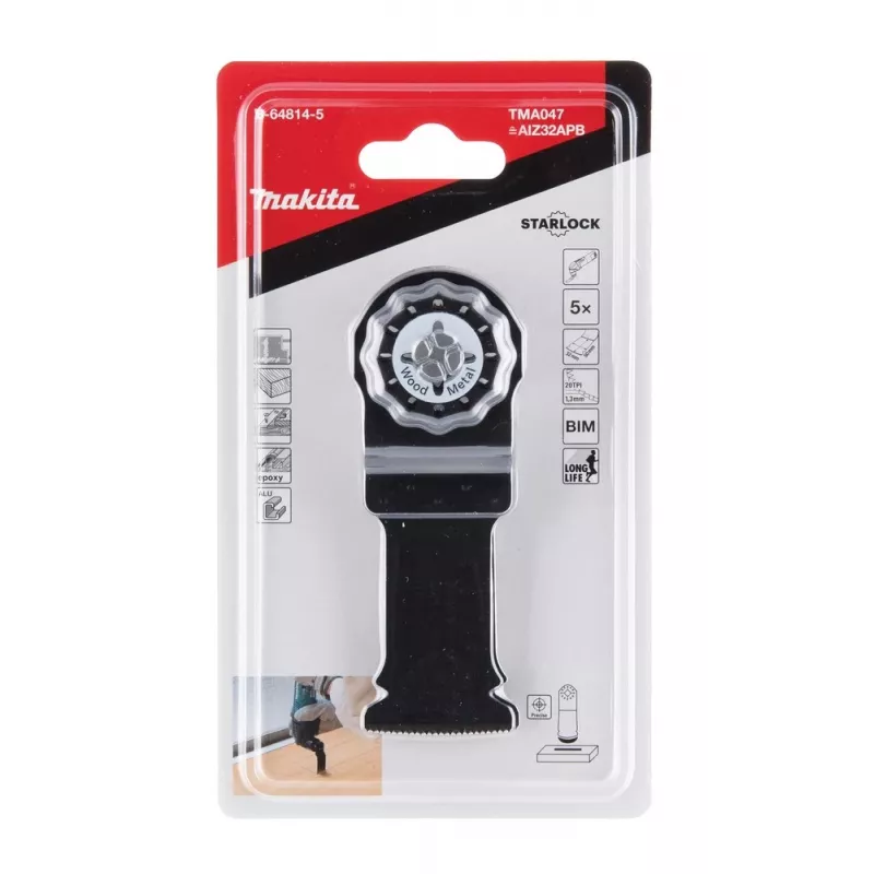 Makita B-64814-5 finierzāģa/lentzāģa/reversīvā zāģa asmens Bimetal 5 gab.