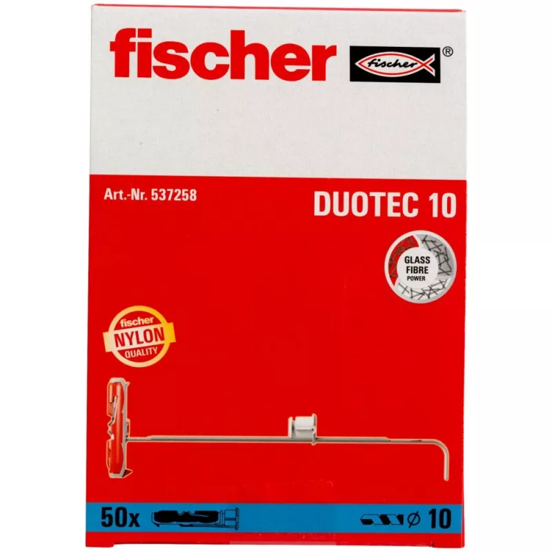 Fischer 537258 skrūvju enkurs / sienas dībelis 50 gab. Skrūvju un dībeļu komplekts 50 mm