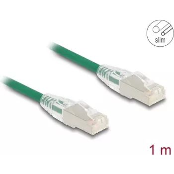 Tīkla kabelis DeLOCK RJ45 Cat.6A spraudnis–spraudnis U/FTP plāns 1 m zaļš
