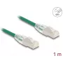 Tīkla kabelis DeLOCK RJ45 Cat.6A spraudnis–spraudnis U/FTP plāns 1 m zaļš