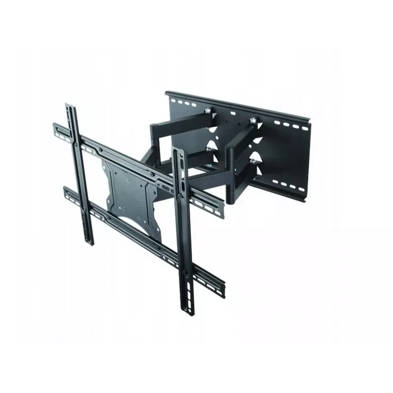 Sienas stiprinājums ART AR-87 40 collu–80 collu ekrāniem, 60 kg ietilpība, VESA līdz 600×400, slīpums 12°, pagrieziens 45°, izbīdījums 5,6–45,8 cm