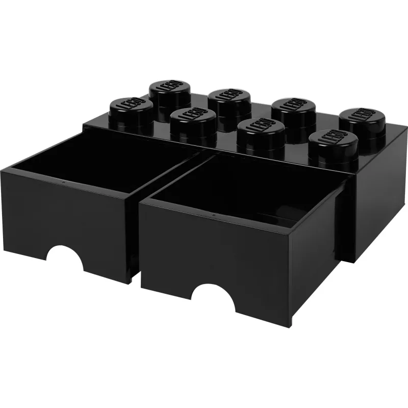 Atvilktne LEGO Room Copenhagen Brick 8 melna — uzglabāšanas atvilktne LEGO klucīšiem