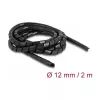 DeLOCK spirālveida šļūtene elastīga 2 m x 12 mm melna polietilēns