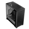 PC korpuss MODECOM VOLCANO EXPANSE T Midi Tower, rūdīts stikls, USB-C, atbalsta micro ATX, GPU līdz 430 mm, CPU dzesētājs līdz 180 mm, 3x3,5 collu nodalījumi, 2x2,5 collu, melns